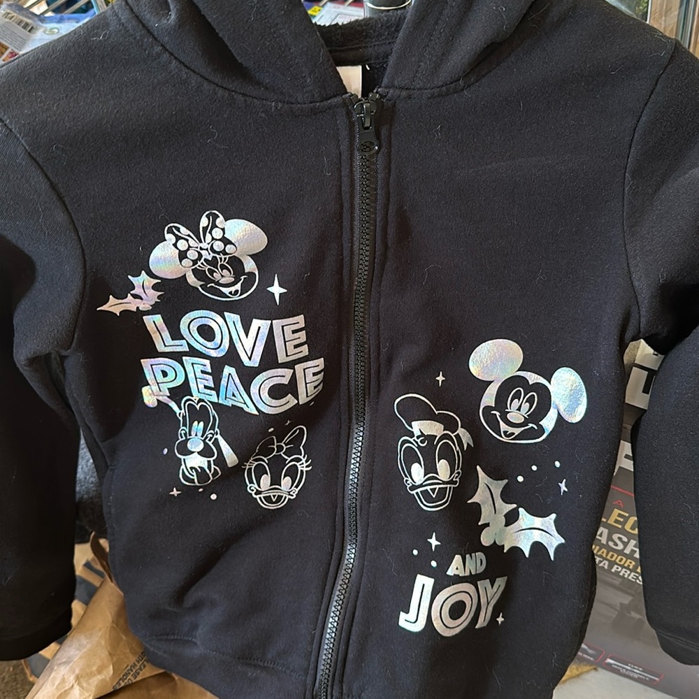 Disney 100 black girls hoodie SZ 7/8